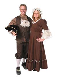 Deluxe Colonial Woman Costume Dress Early America