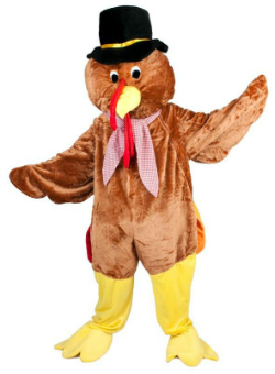 Thanksgiving Turkey Mascot Costume for Adults