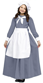 Grey Pilgrim Girl Costume