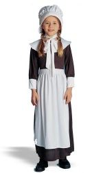 Brown Pilgrim Girl Child Costume